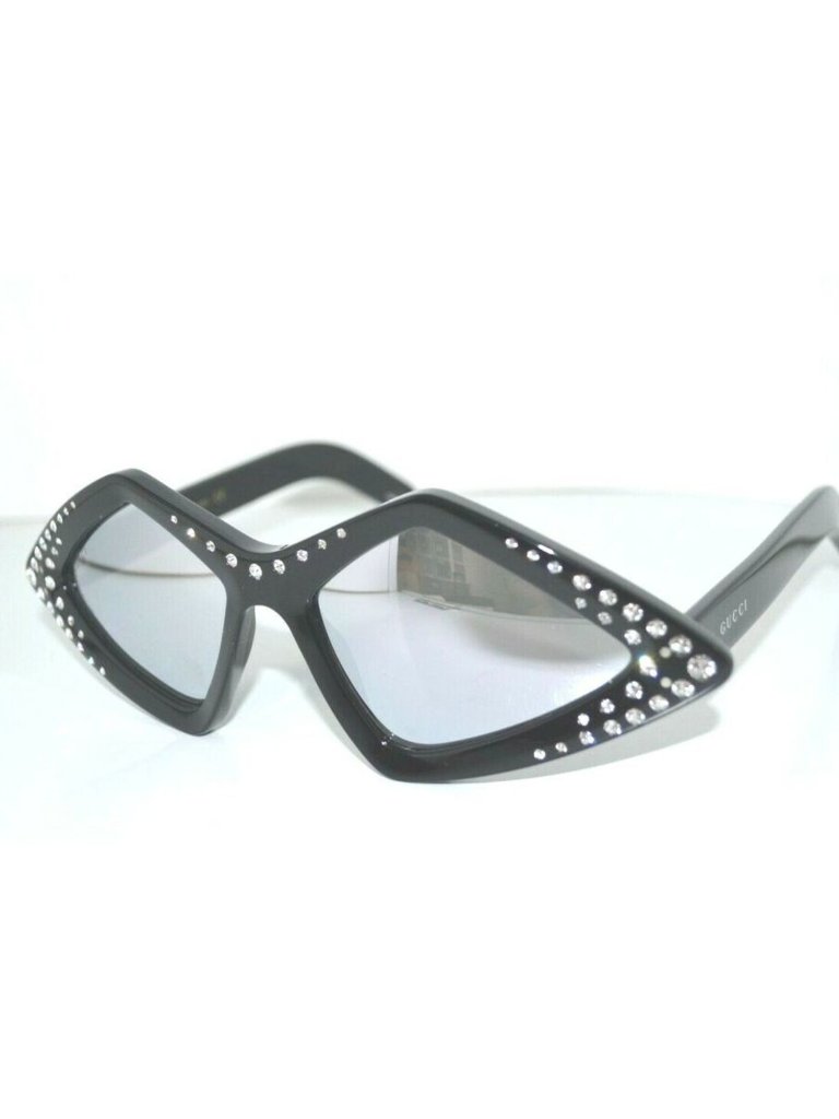 Gucci Gg0496s 004 Black Plastic Shield Sunglasses Italy Designer